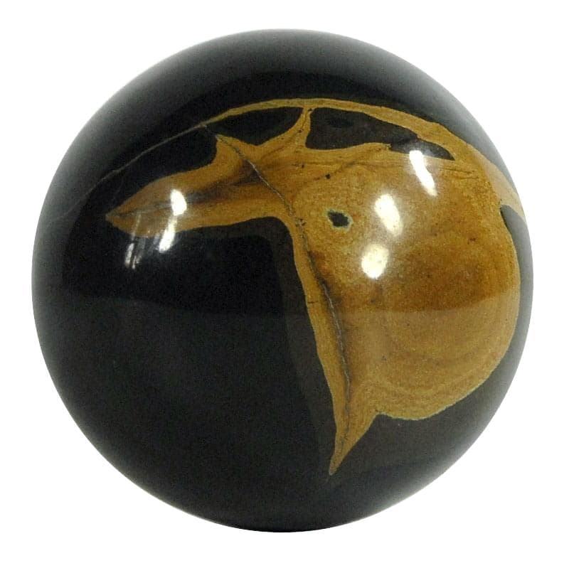 Decorative Sphere, Black Marble, Italy, 1970s