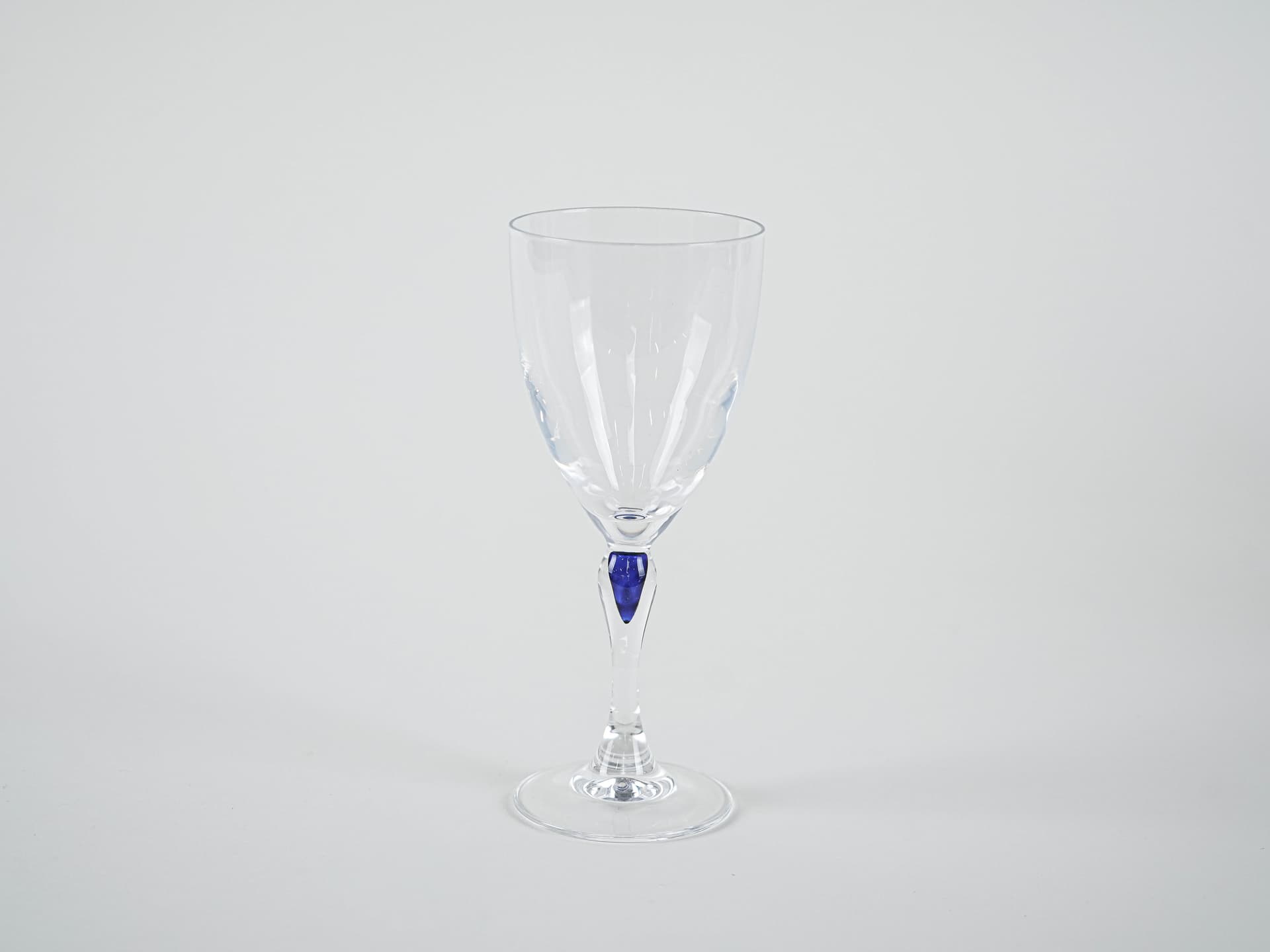 Set of glasses Venise Saphir, transparent blue crystal, Cristal d'Arques, France, 1970s. - 321339