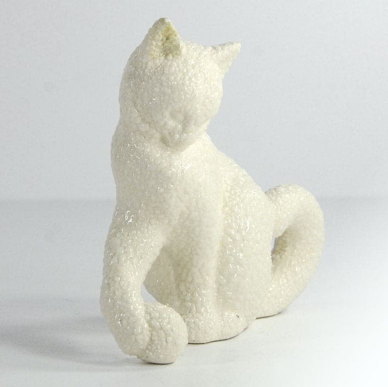 Cat figurine, white ceramic, Italy, 1950s. - 321653