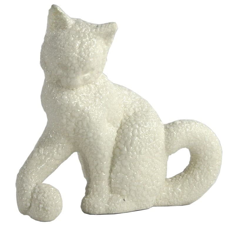 Cat figurine, white ceramic, Italy, 1950s. - 321654