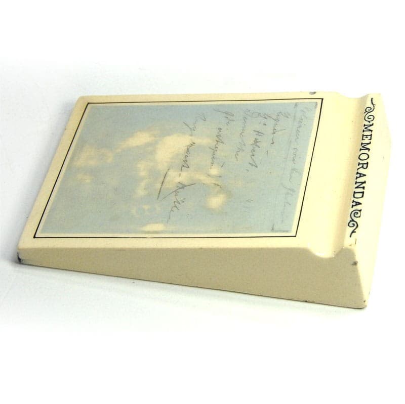 Victorian Desk Memorandum Pad, beige glazed ceramic, United Kingdom, early 20th c. - 321576