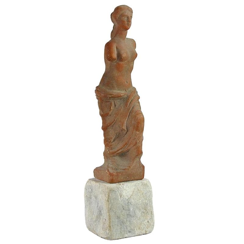 Venus Figurine, brown terracotta, white marble, classic style, 1920s.