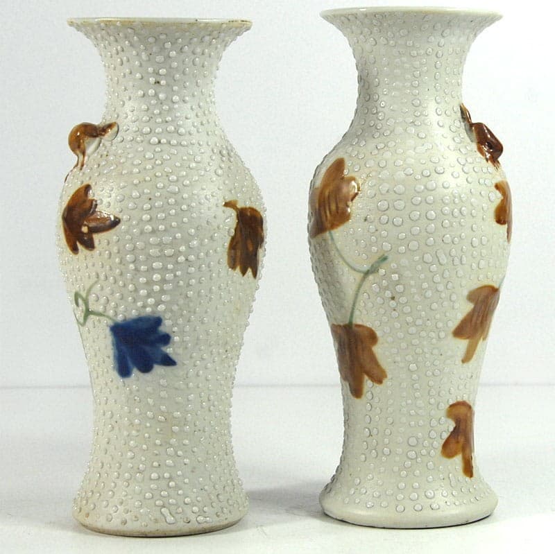 Para wazonów Guanyin, perłowa biel, ceramika, Chiny, lata 20. - 321523