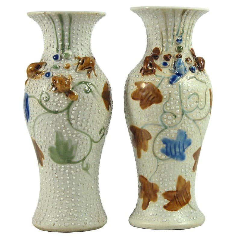 Para wazonów Guanyin, perłowa biel, ceramika, Chiny, lata 20. - 321525