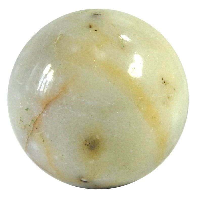 Decorative Sphere, beige marble, Italy, 1970s - 321497