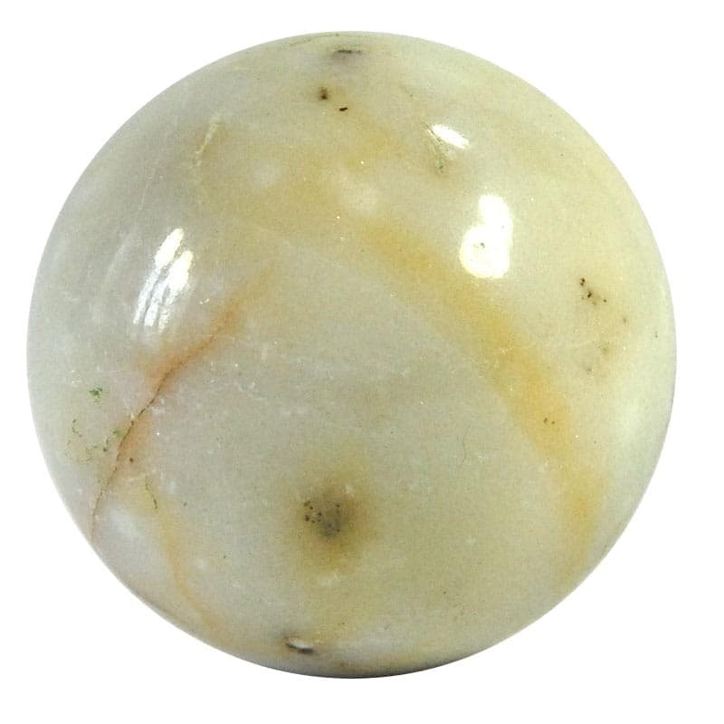 Decorative Sphere, beige marble, Italy, 1970s