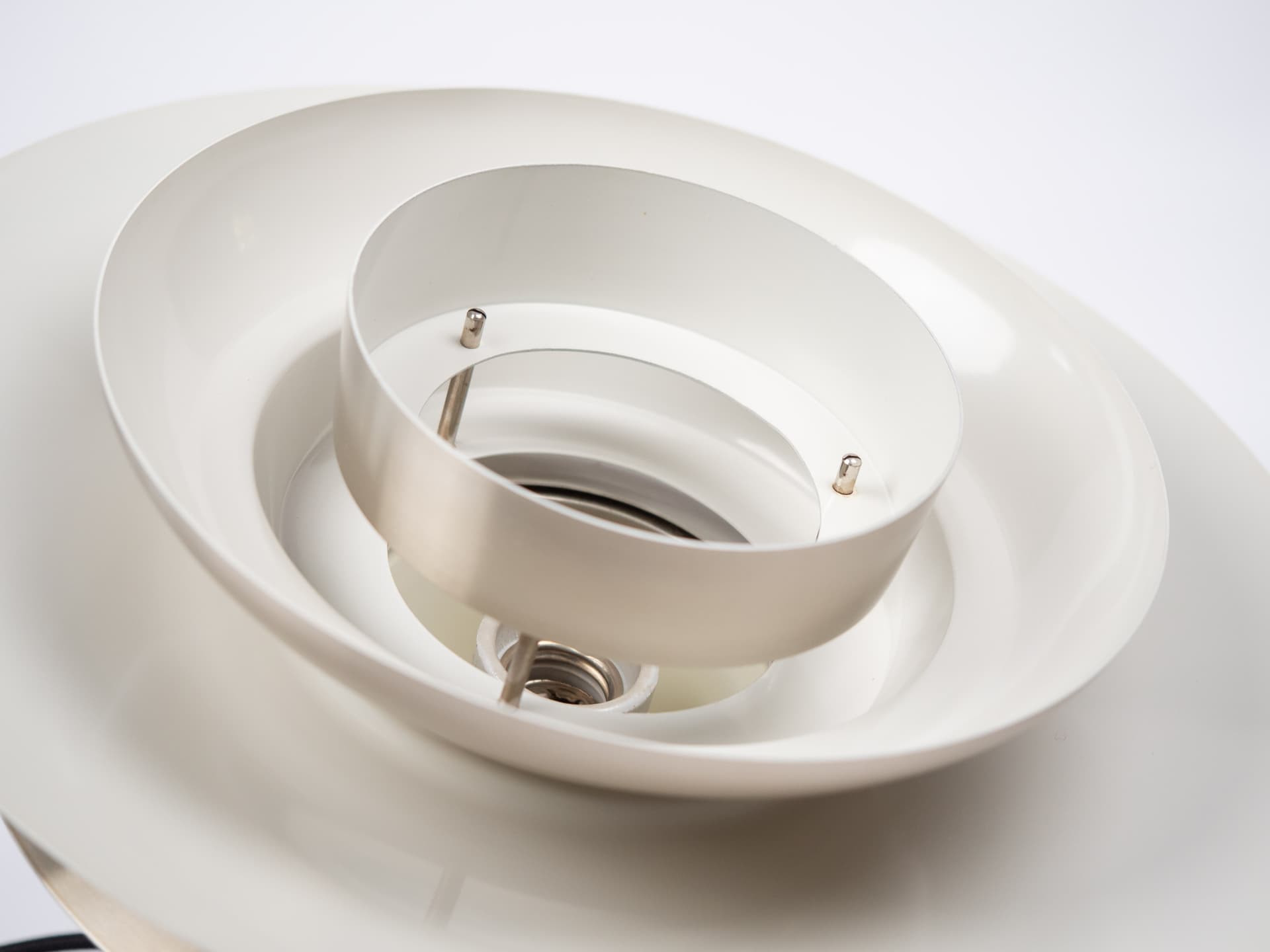 Pendant lamp, gold aluminum, by K. Wiborg, Jeka, Denmark, 1980s. - 321375