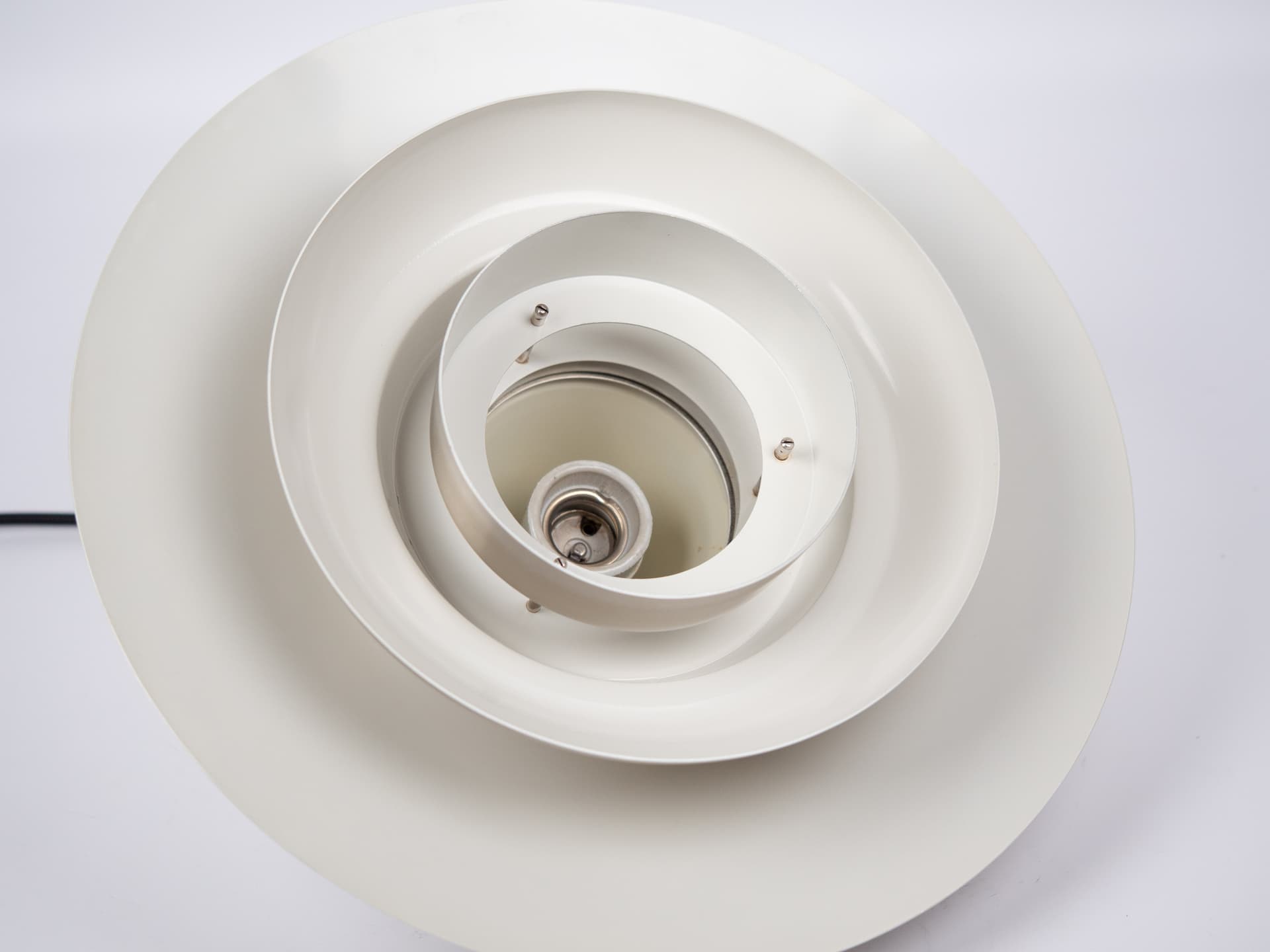 Pendant lamp, gold aluminum, by K. Wiborg, Jeka, Denmark, 1980s. - 321376