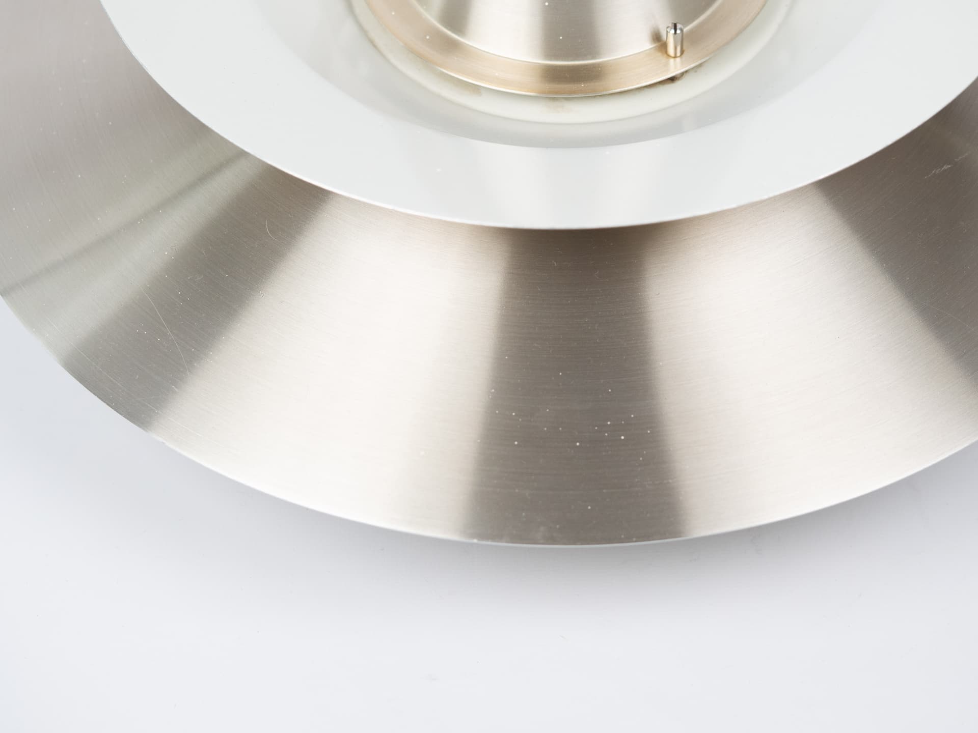 Pendant lamp, gold aluminum, by K. Wiborg, Jeka, Denmark, 1980s. - 321373