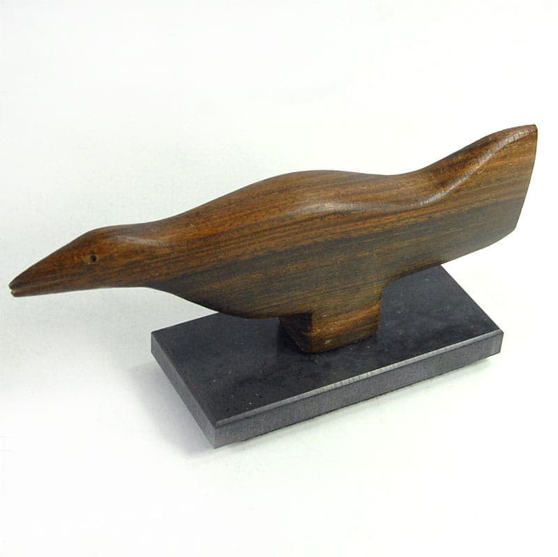 Minimalist Figurine, exotic wood brown, Denmark, 1970s. - 321468