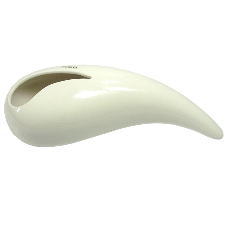 Vase, creamy white ceramic, Serax, France, 1990s.