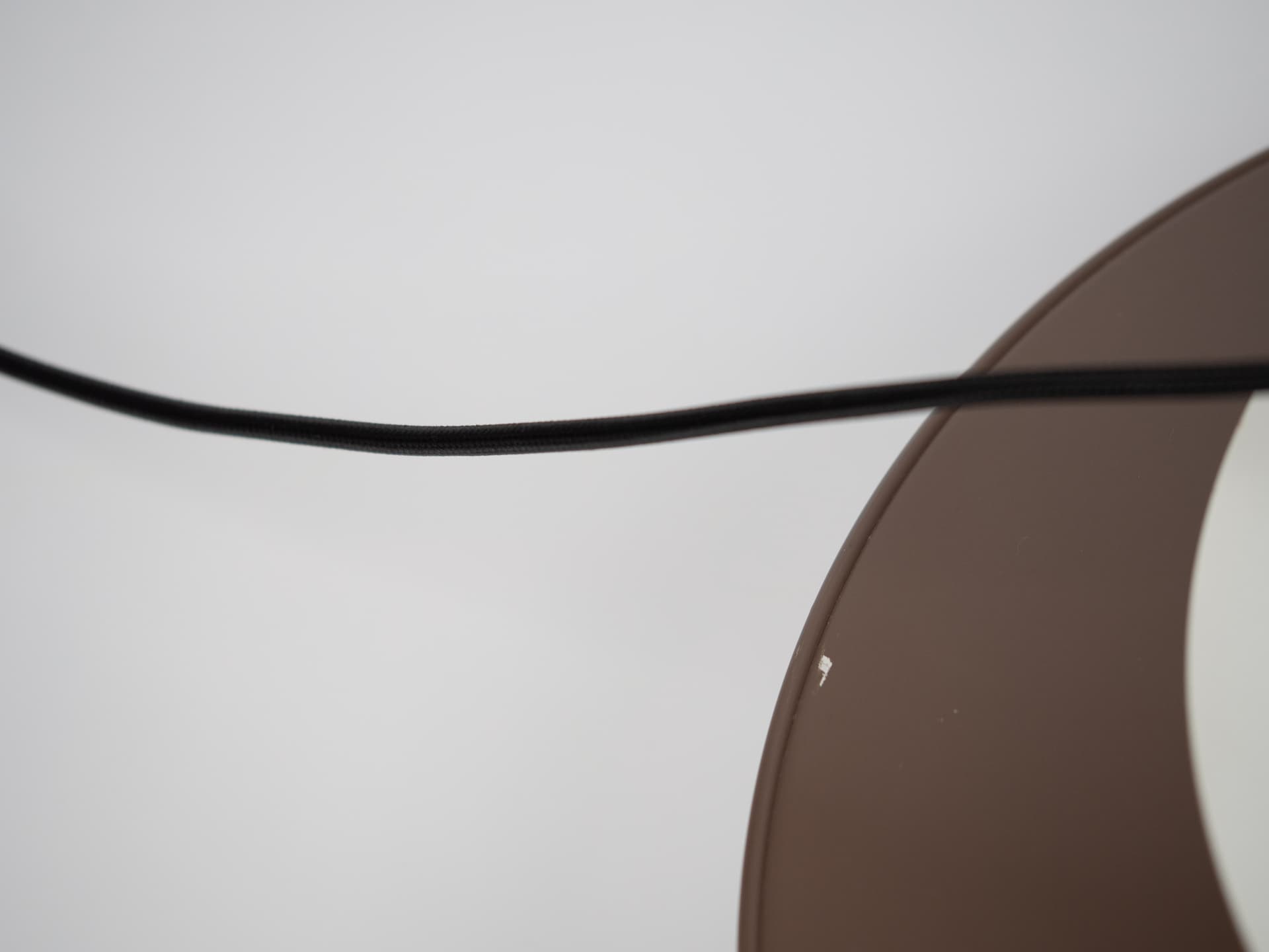 Pendant lamp, brown beige, aluminum, by K. Wiborg, Jeka, Denmark, 1980s. - 321397