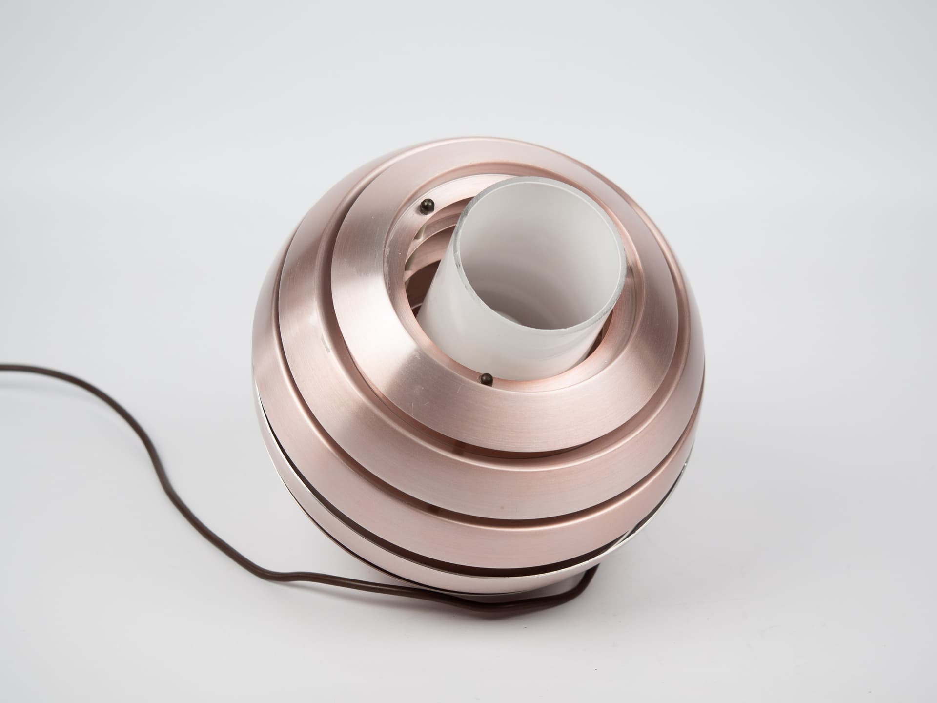 Pendant lamp, gold copper, aluminum copper, by B. Nordsted, Denmark, 1970s - 321416
