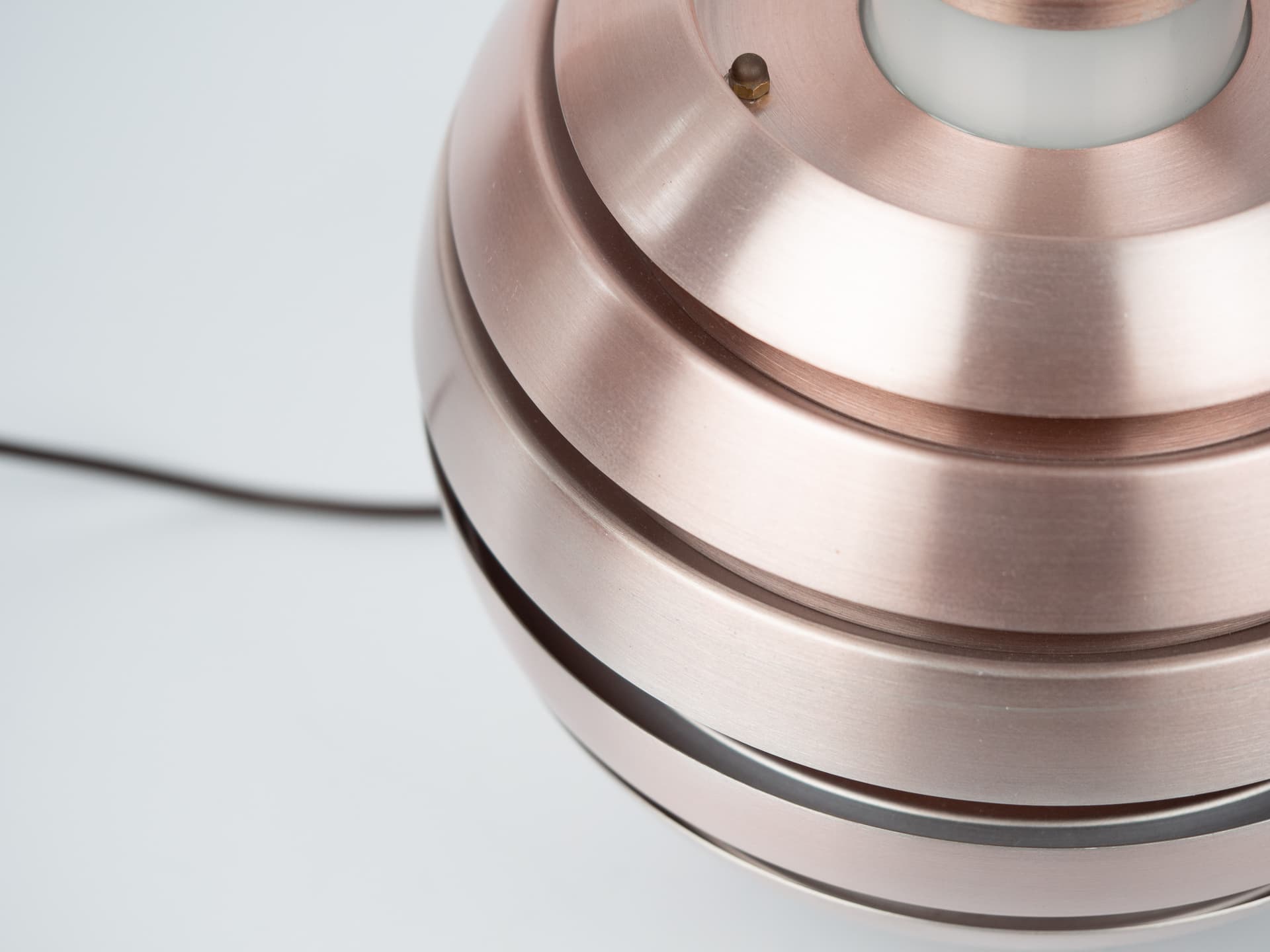 Pendant lamp, gold copper, aluminum copper, by B. Nordsted, Denmark, 1970s - 321417