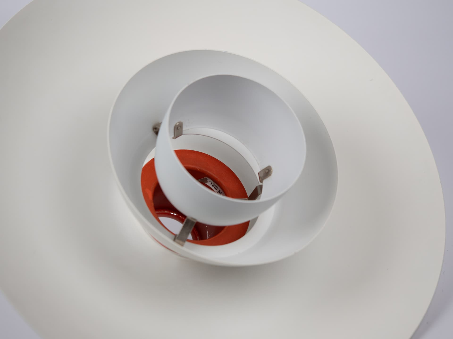 Pendant Lamp PH 4/3, white aluminum, by P. Henningsen, Denmark, 1980s. - 321438