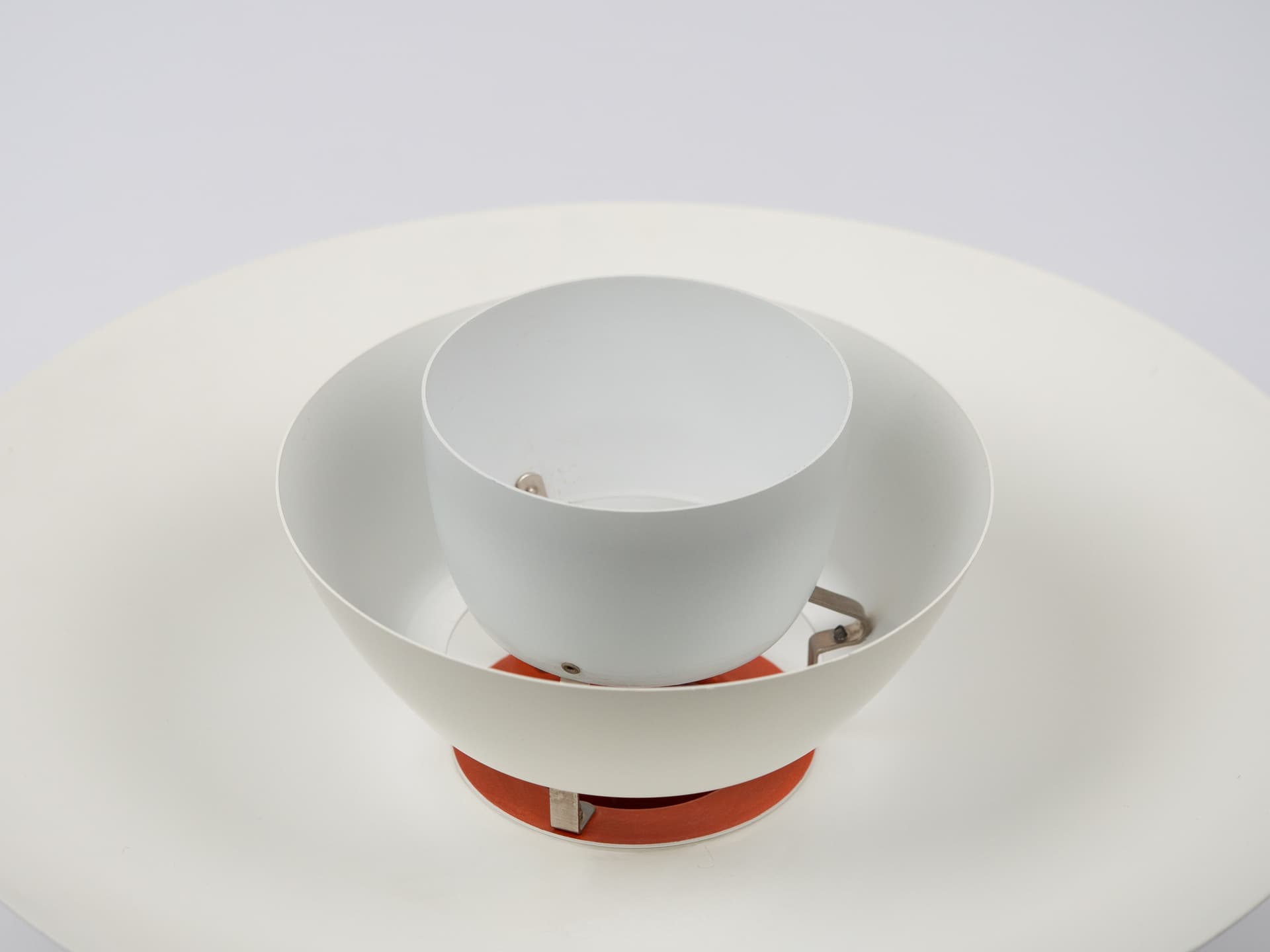 Pendant Lamp PH 4/3, white aluminum, by P. Henningsen, Denmark, 1980s. - 321439