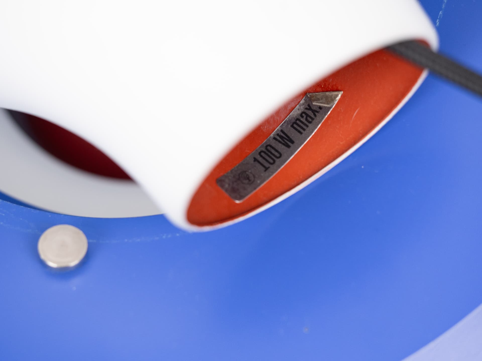 Pendant lamp PH 5, blue aluminum, by P. Henningsen, Louis Poulsen, Denmark, 1980s. - 321693