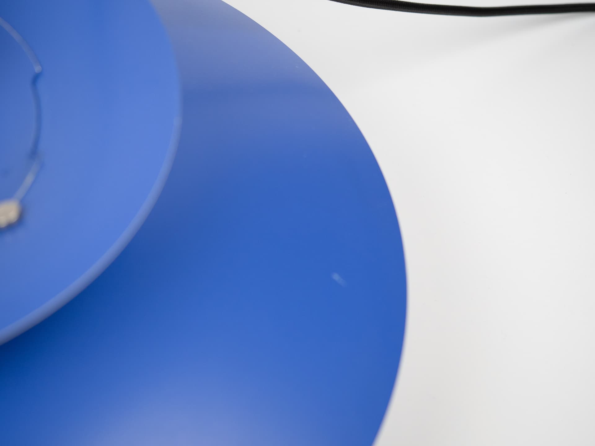 Pendant lamp PH 5, blue aluminum, by P. Henningsen, Louis Poulsen, Denmark, 1980s. - 321691