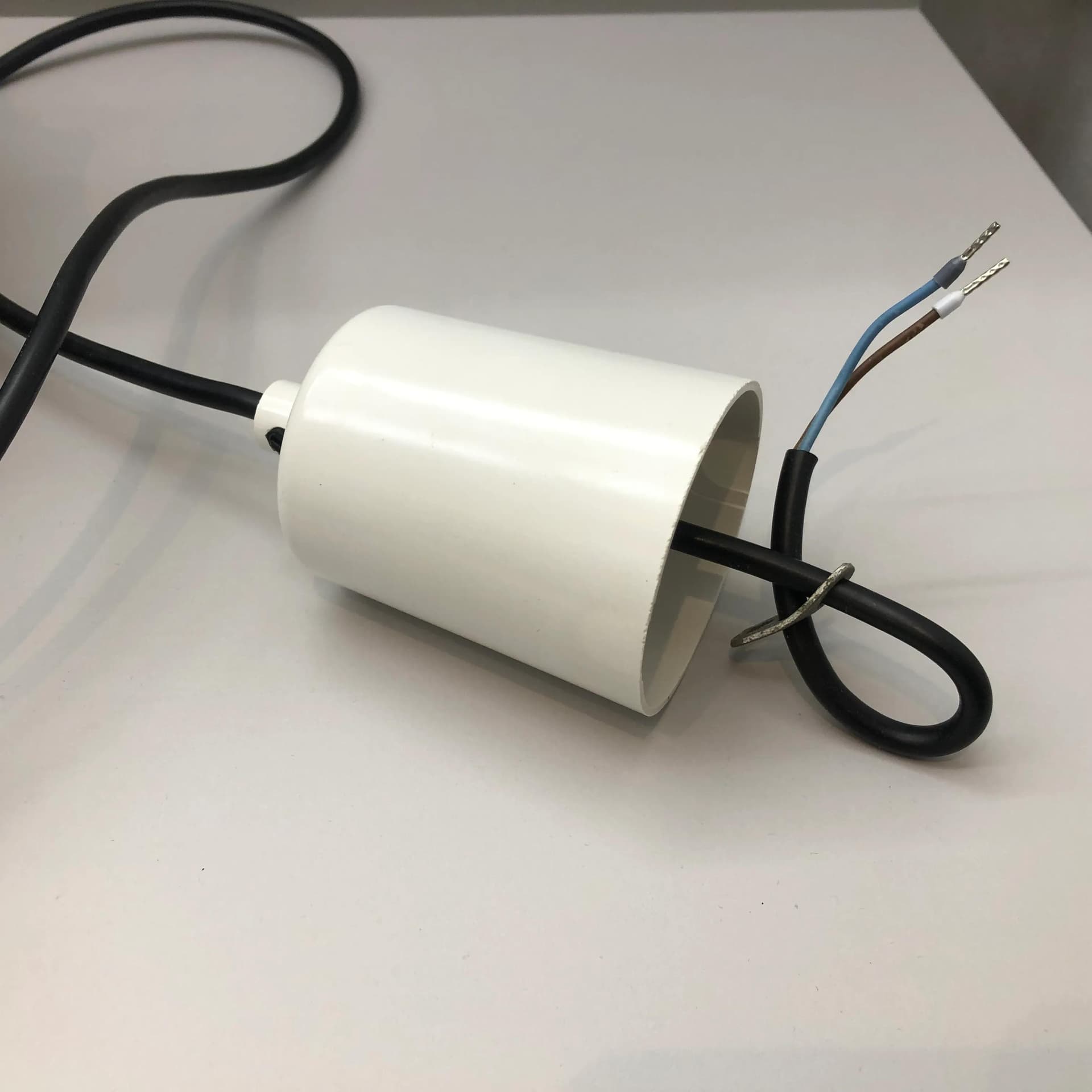 Pendant lamp, copper, aluminum, Germany, 1970s. - 24180