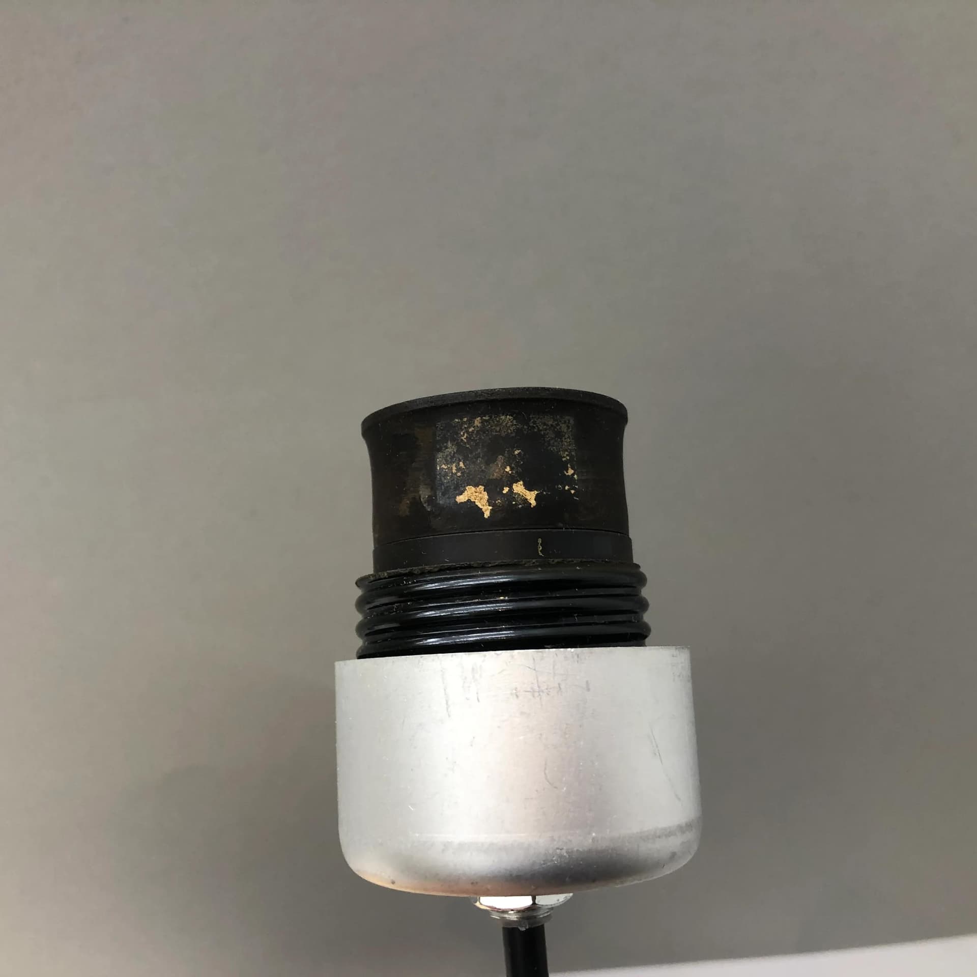 Pendant lamp, copper, aluminum, Germany, 1970s. - 24173