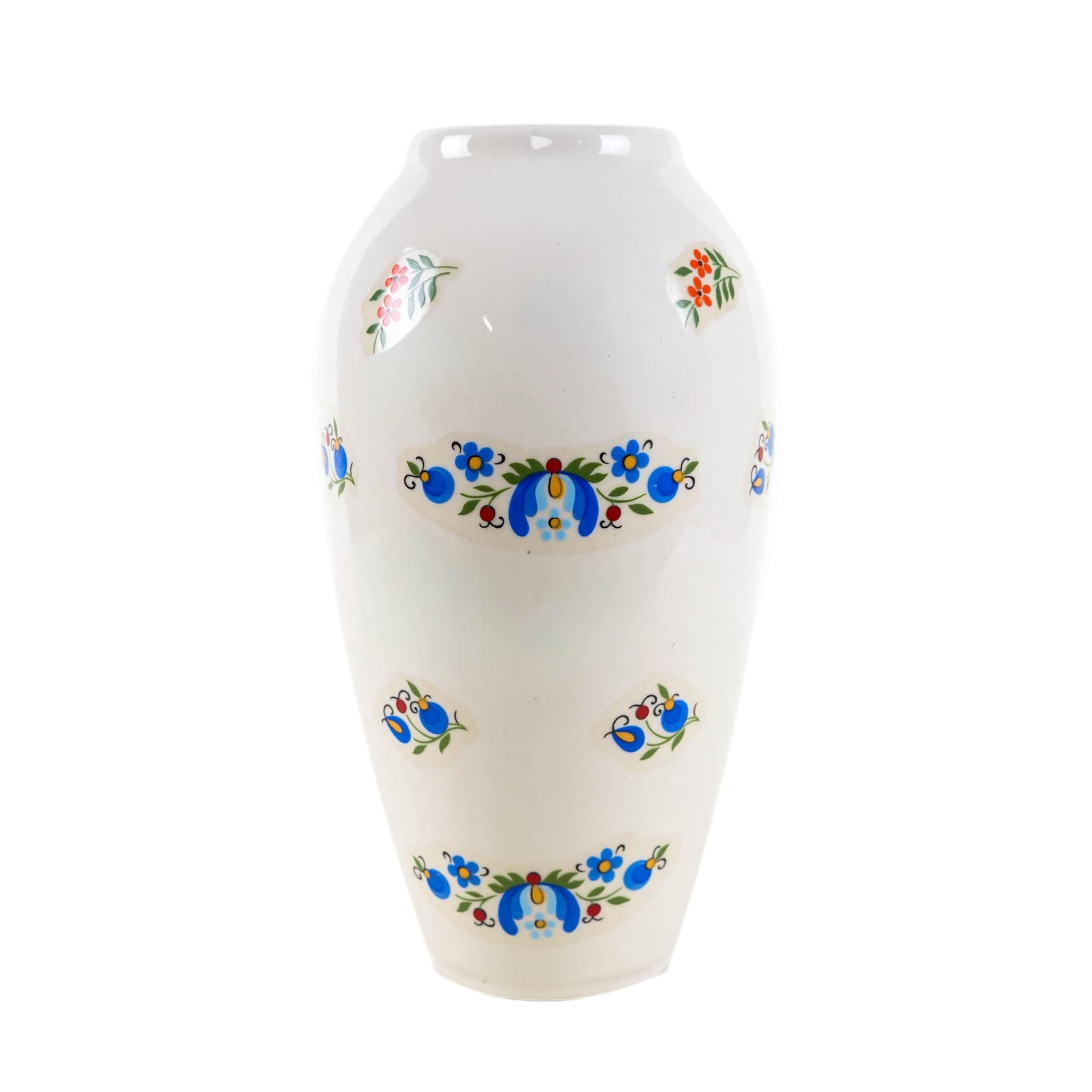 Wazon kaszubski, porcelana biała, Polska, lata 80.