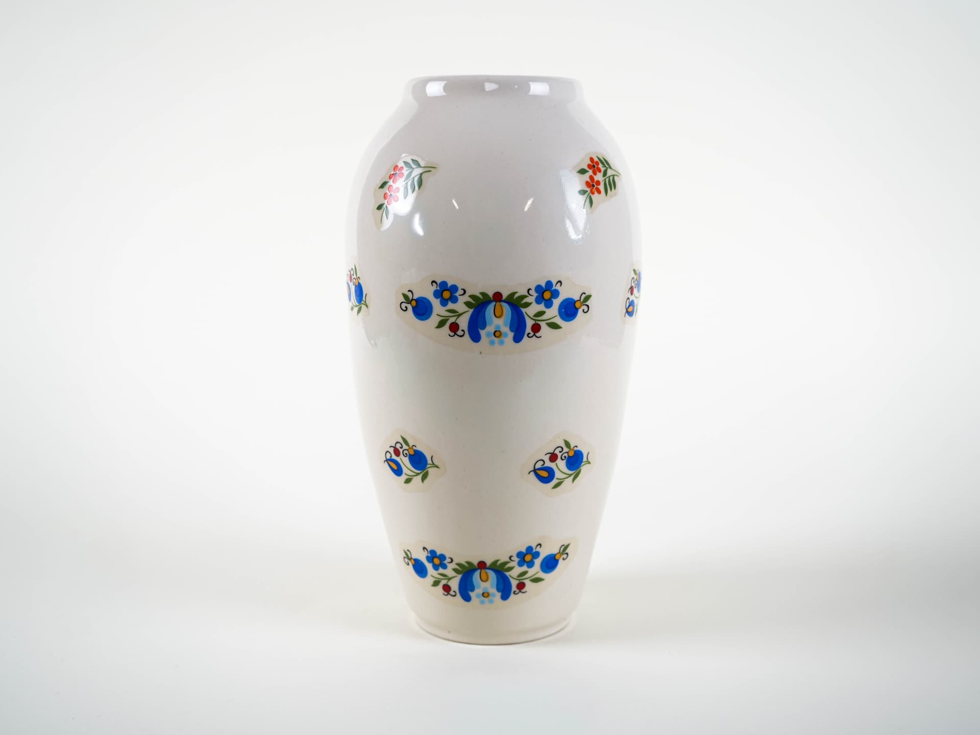 Wazon kaszubski, porcelana biała, Polska, lata 80. - 321995