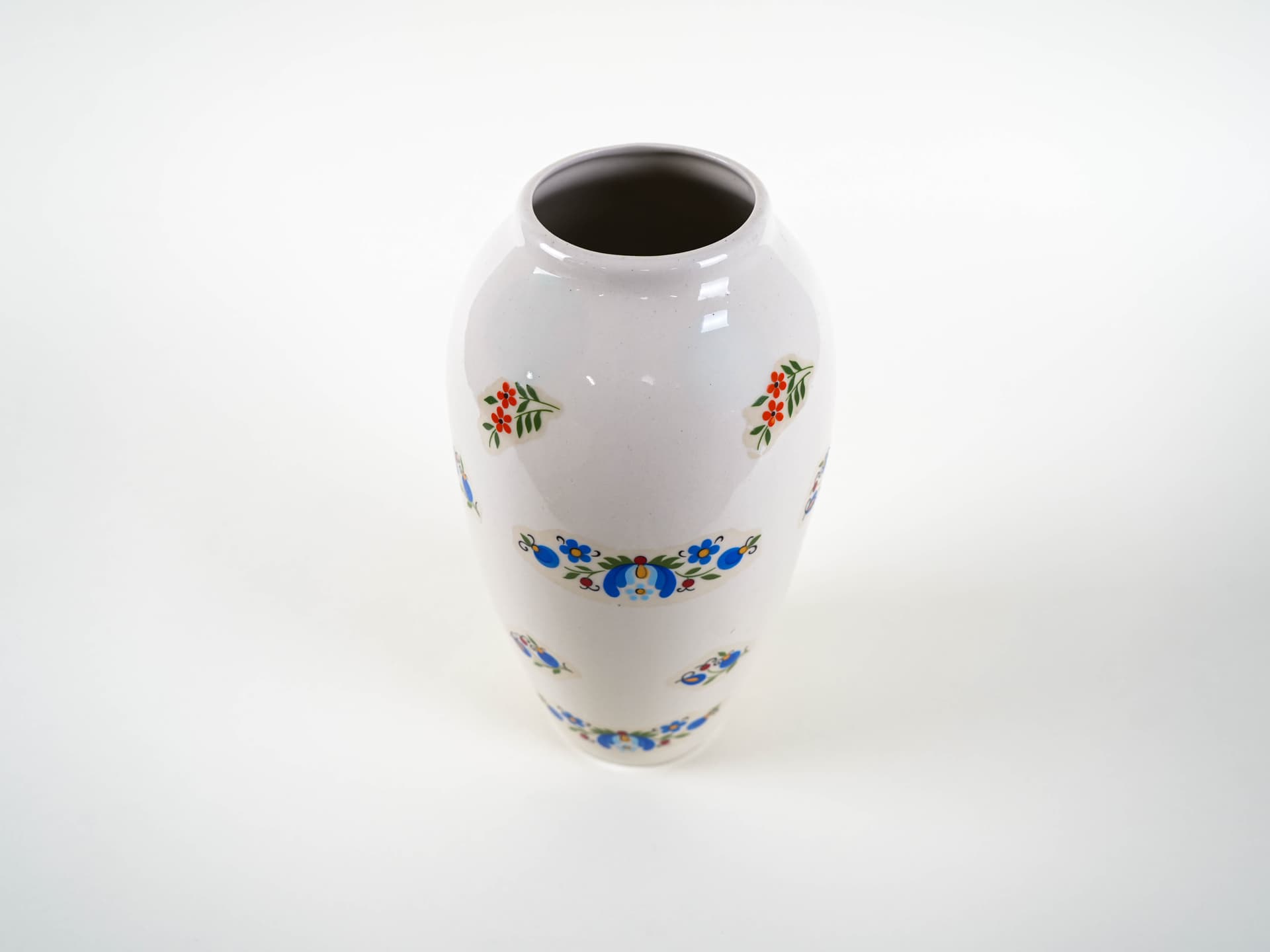 Wazon kaszubski, porcelana biała, Polska, lata 80. - 321996