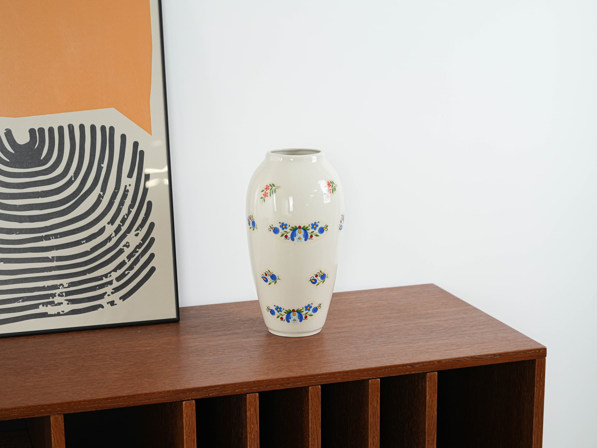 Wazon kaszubski, porcelana biała, Polska, lata 80. - 322000