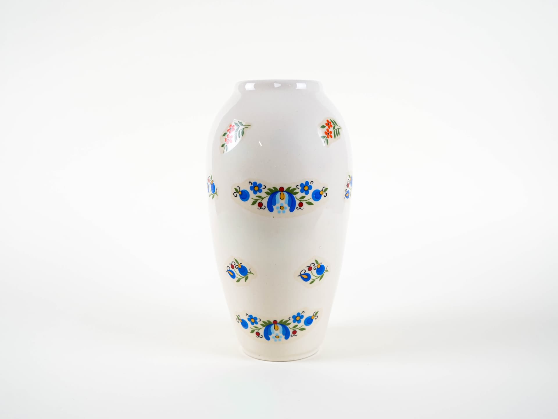Wazon kaszubski, porcelana biała, Polska, lata 80. - 321994