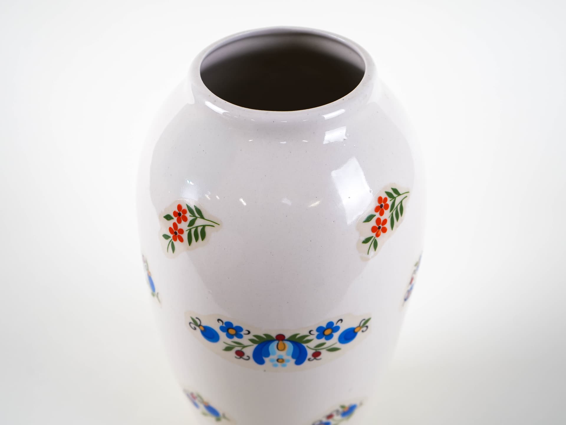 Wazon kaszubski, porcelana biała, Polska, lata 80. - 321997