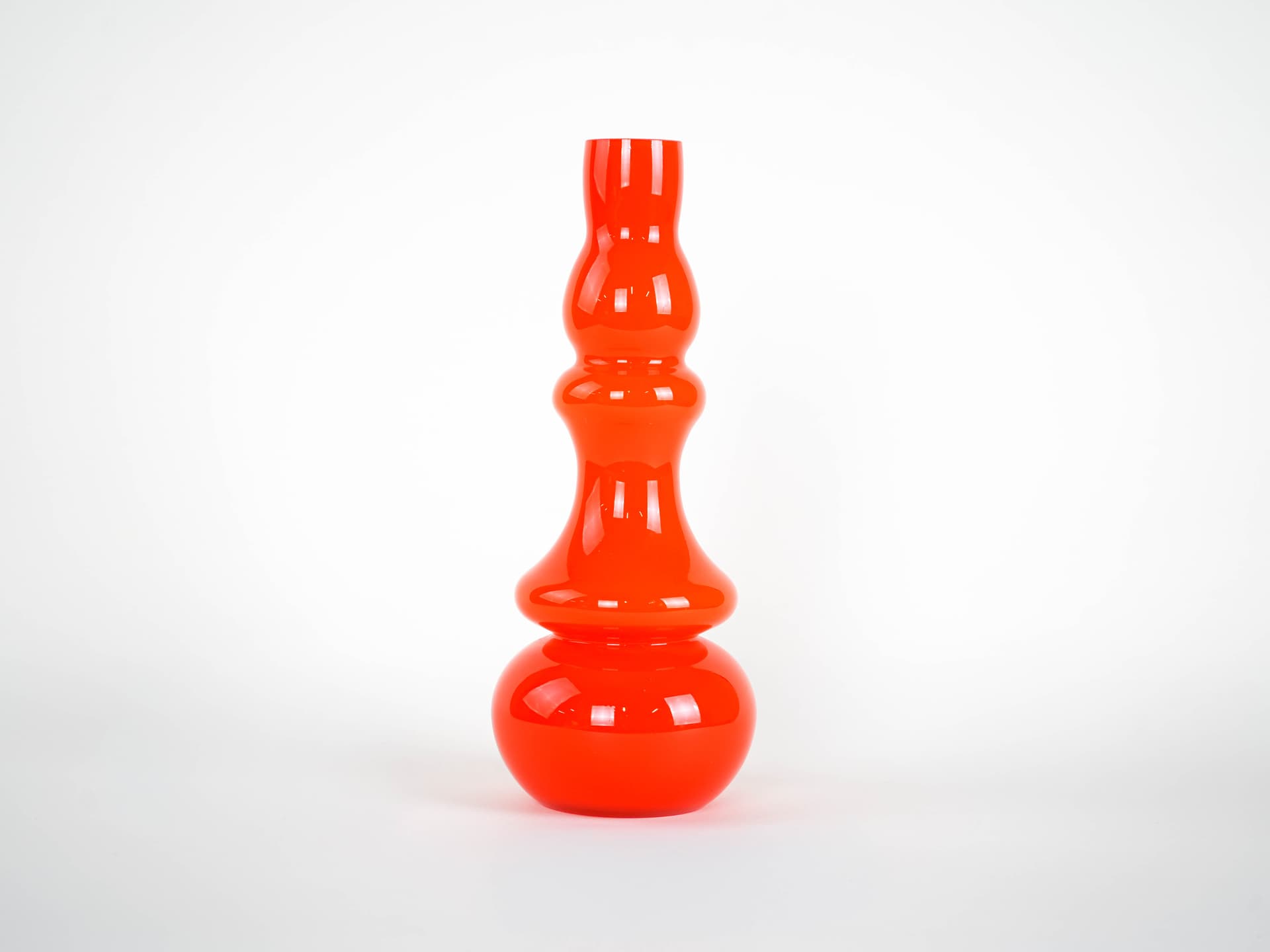 Vase, orange glass, Denmark, 1960s. - 322018