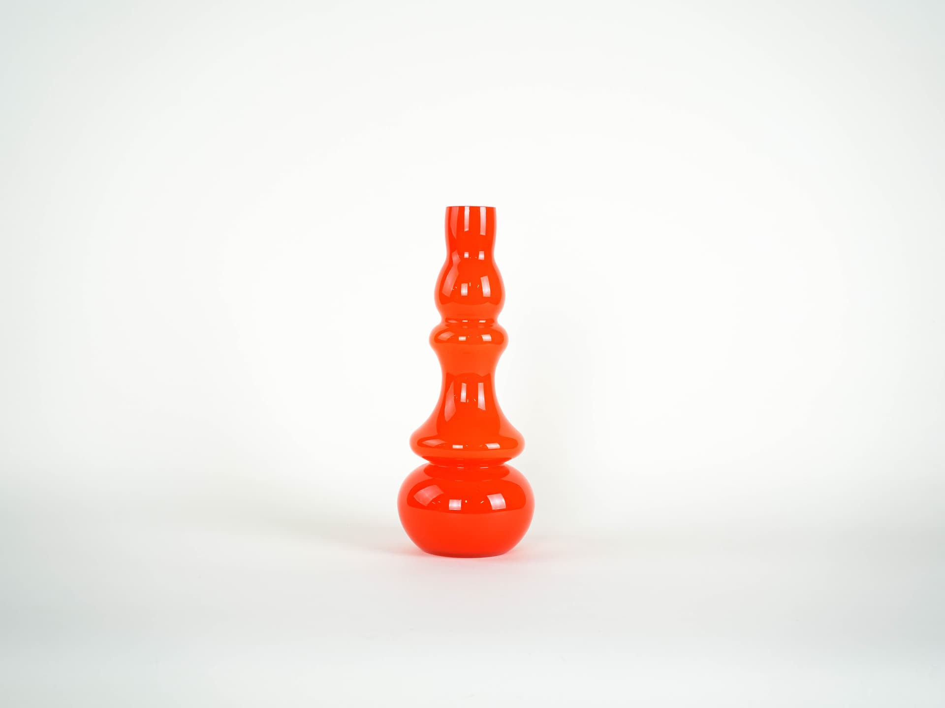 Vase, orange glass, Denmark, 1960s. - 322016