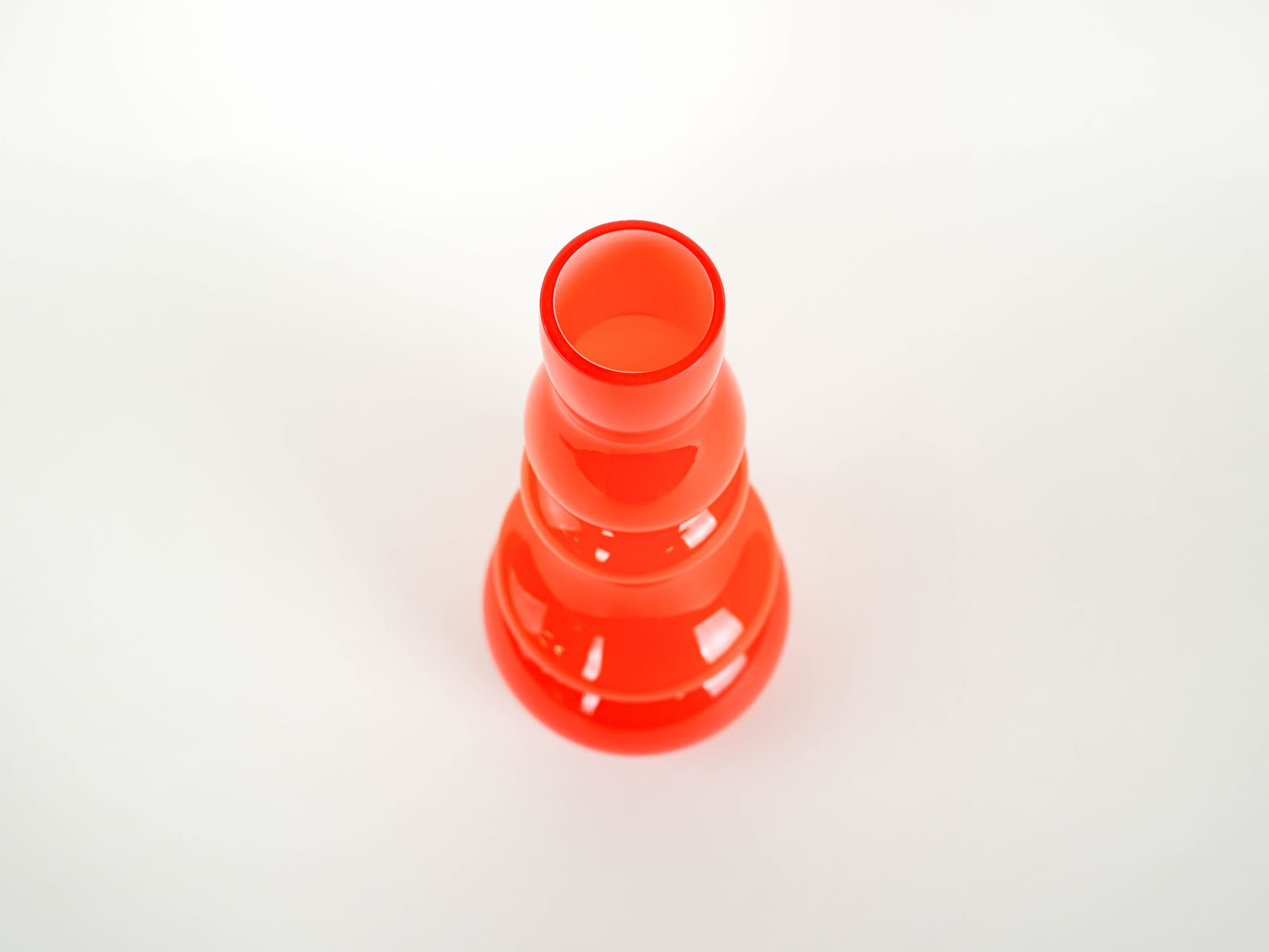 Vase, orange glass, Denmark, 1960s. - 322015