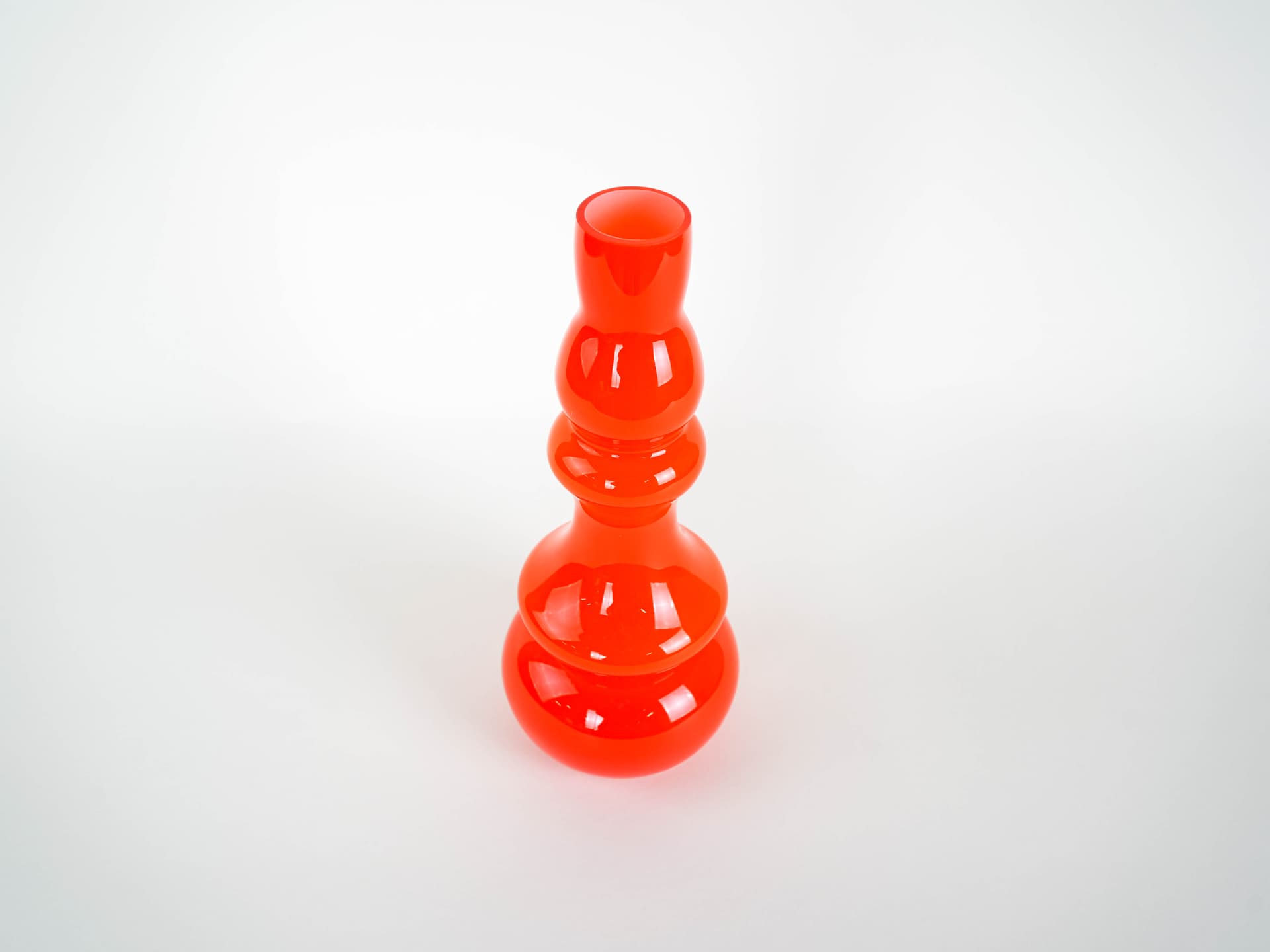Vase, orange glass, Denmark, 1960s. - 322019