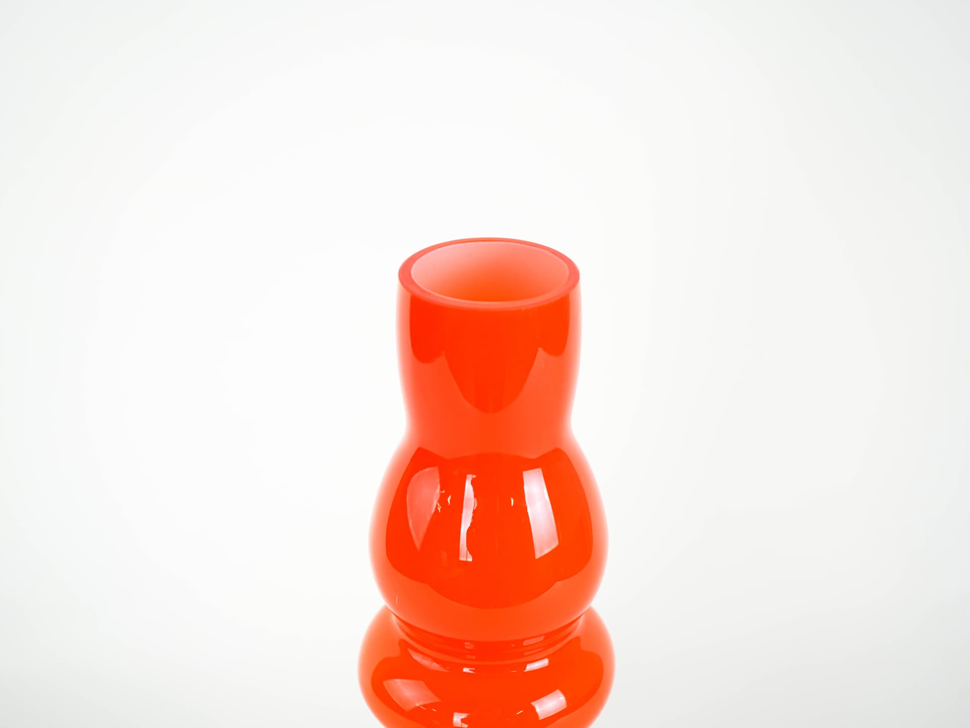 Vase, orange glass, Denmark, 1960s. - 322017