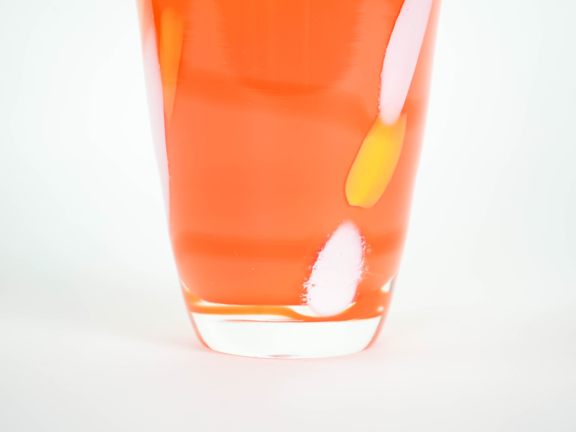 Vase, orange, glass, Søholm, Denmark, 1960s. - 322053