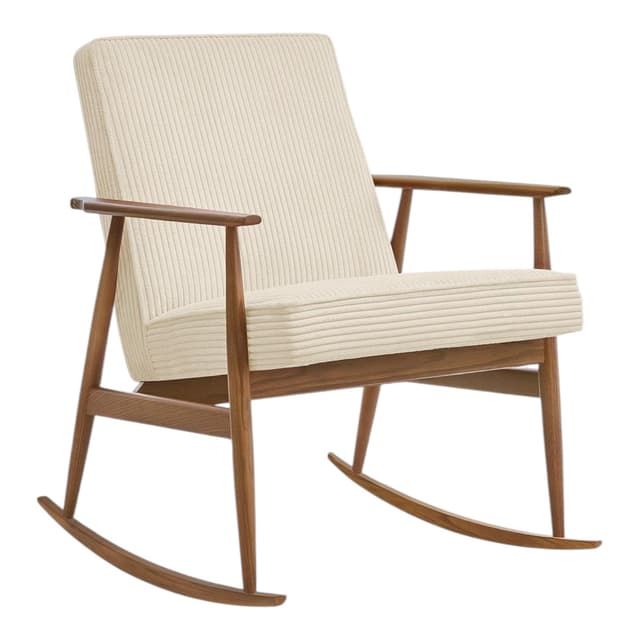 Fox rocking chair 62x76x78 cm beige corduroy ash, vintage style, no brand - DIMENSION