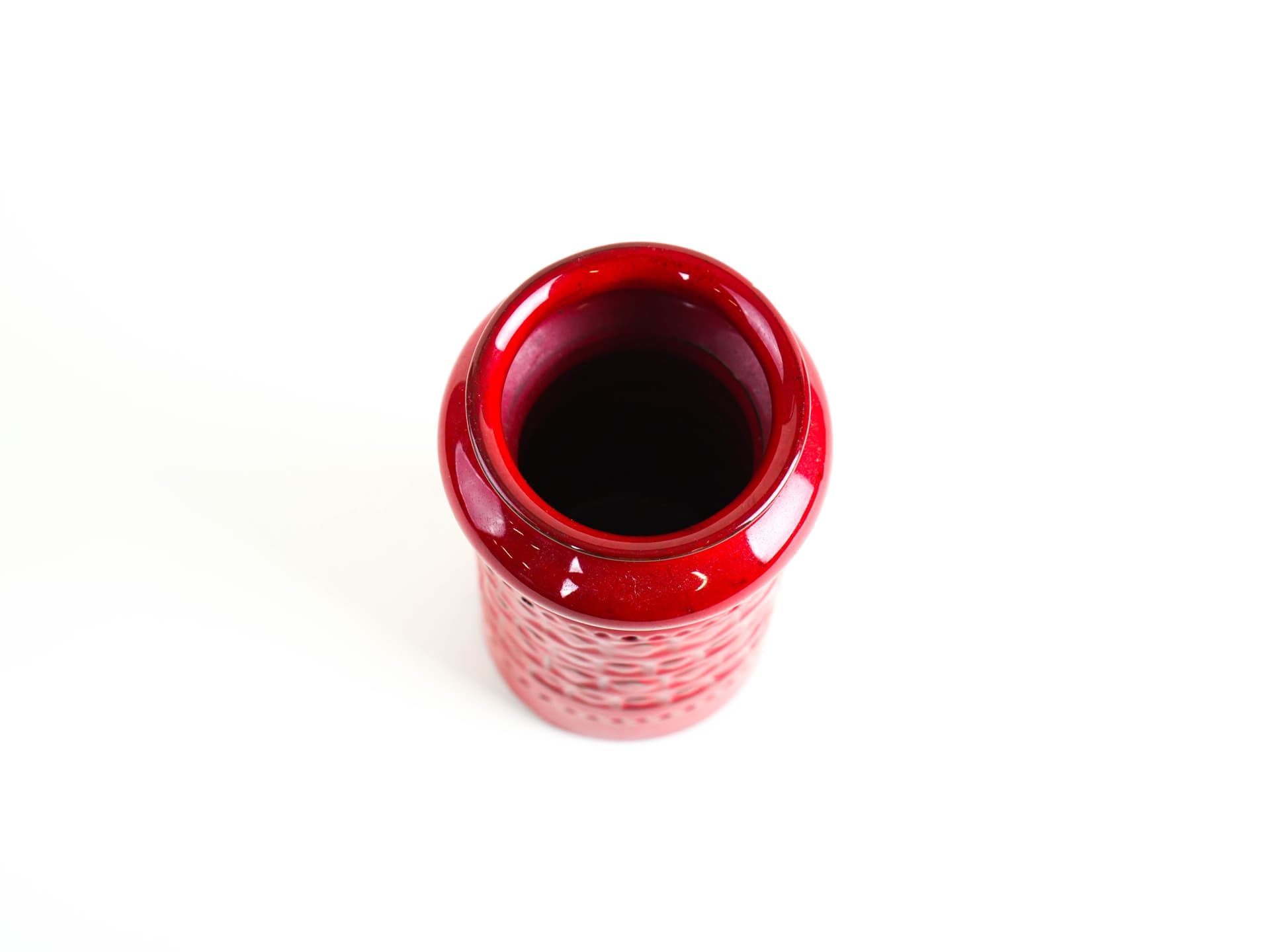 Vase, red ceramic, Germany, 1960s. - 322122