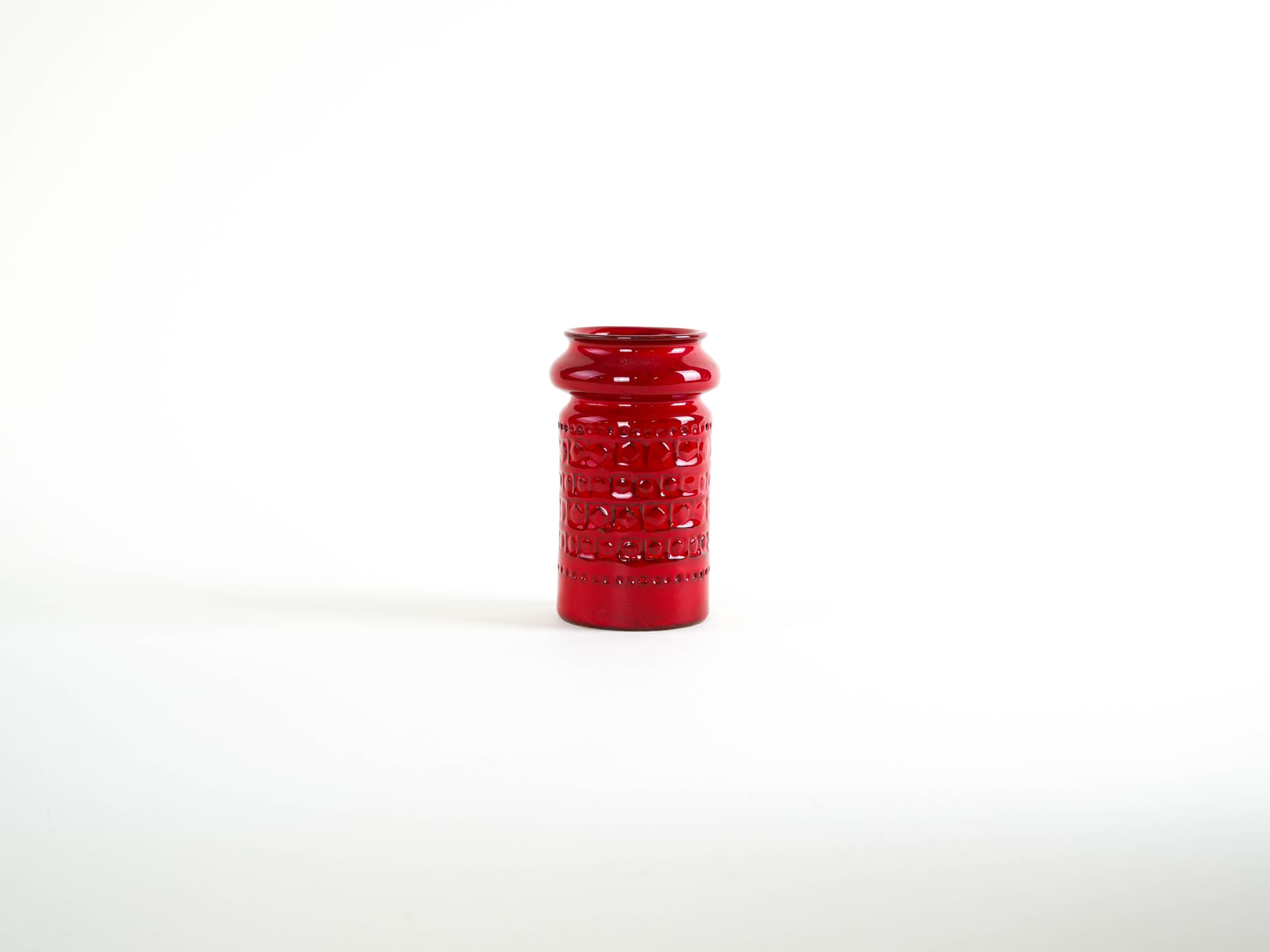 Vase, red ceramic, Germany, 1960s. - 322121