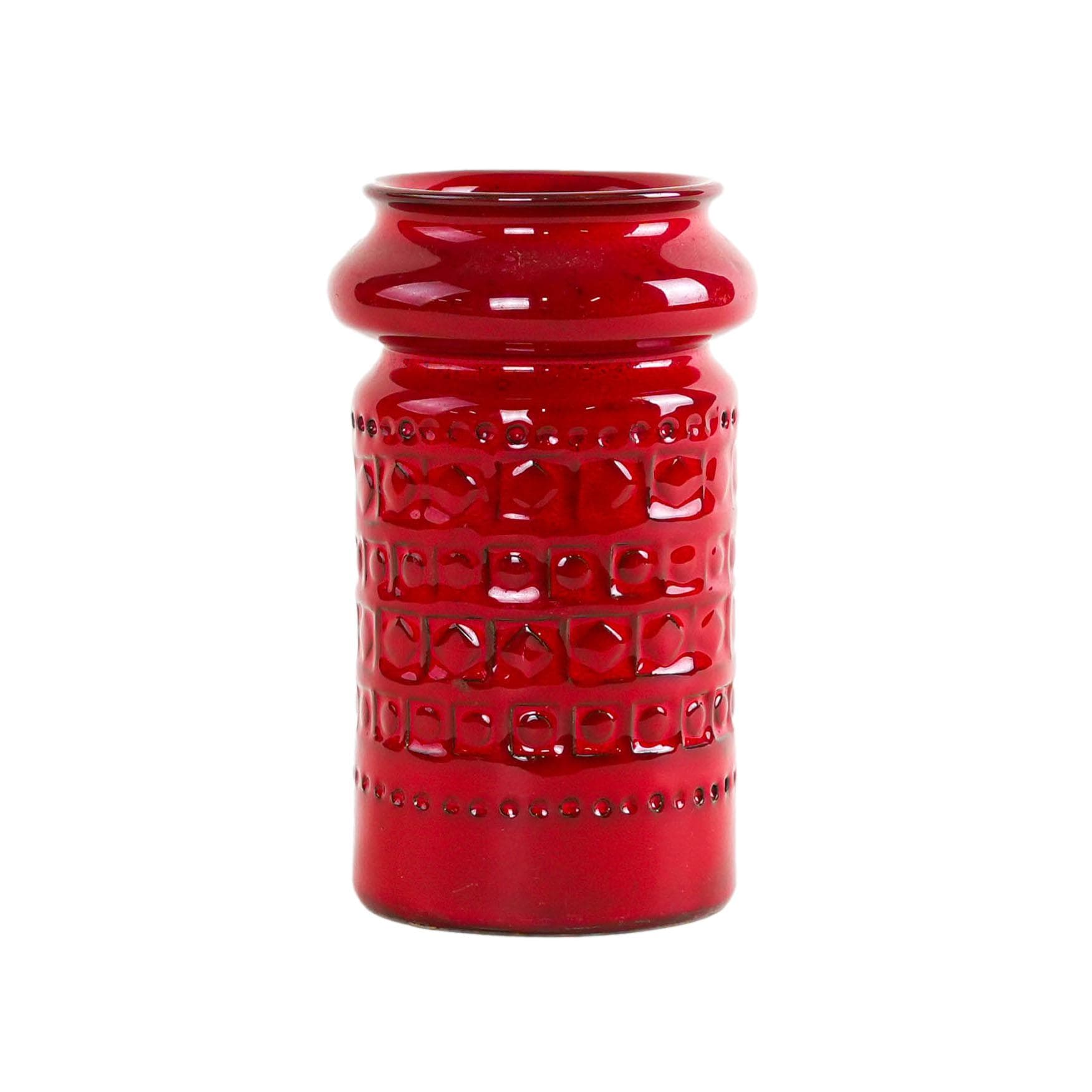 Vase, red ceramic, Germany, 1960s.