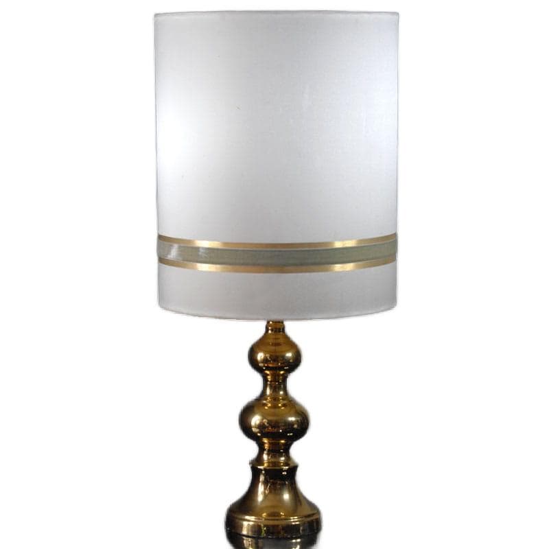 Lampa stołowa Space Age, porcelana złota, bawełna biała, Niemcy, lata 70. - 324066