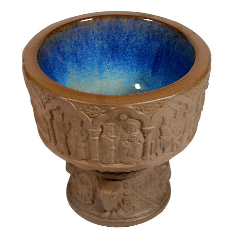Decorative goblet, brown blue, stoneware glaze, Michael Andersen & Son, Denmark, 1960s. - 322769