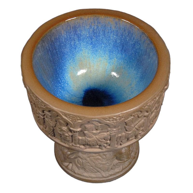 Decorative goblet, brown blue, stoneware glaze, Michael Andersen & Son, Denmark, 1960s. - 324060