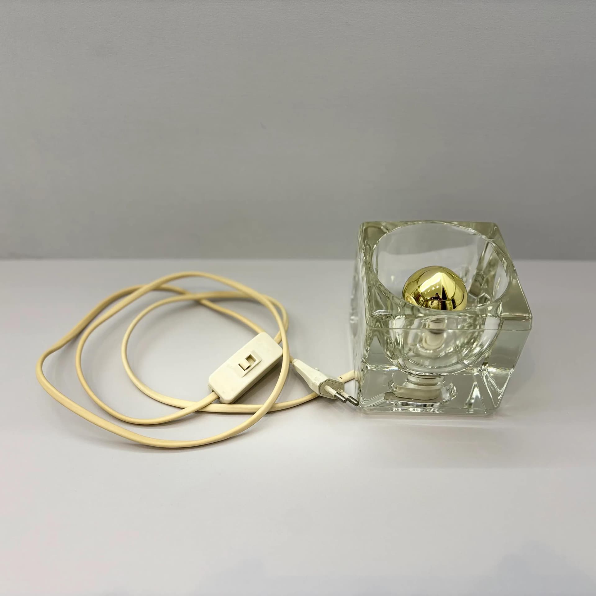 Lampka nocna, szkło transparentne, Peill & Putzler, Niemcy, lata 70. - 24166