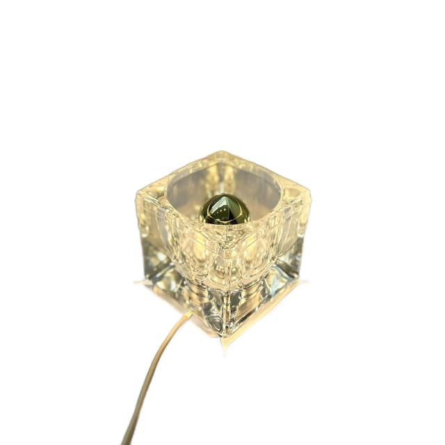 Lampka nocna, szkło transparentne, Peill & Putzler, Niemcy, lata 70. - WYMIARY