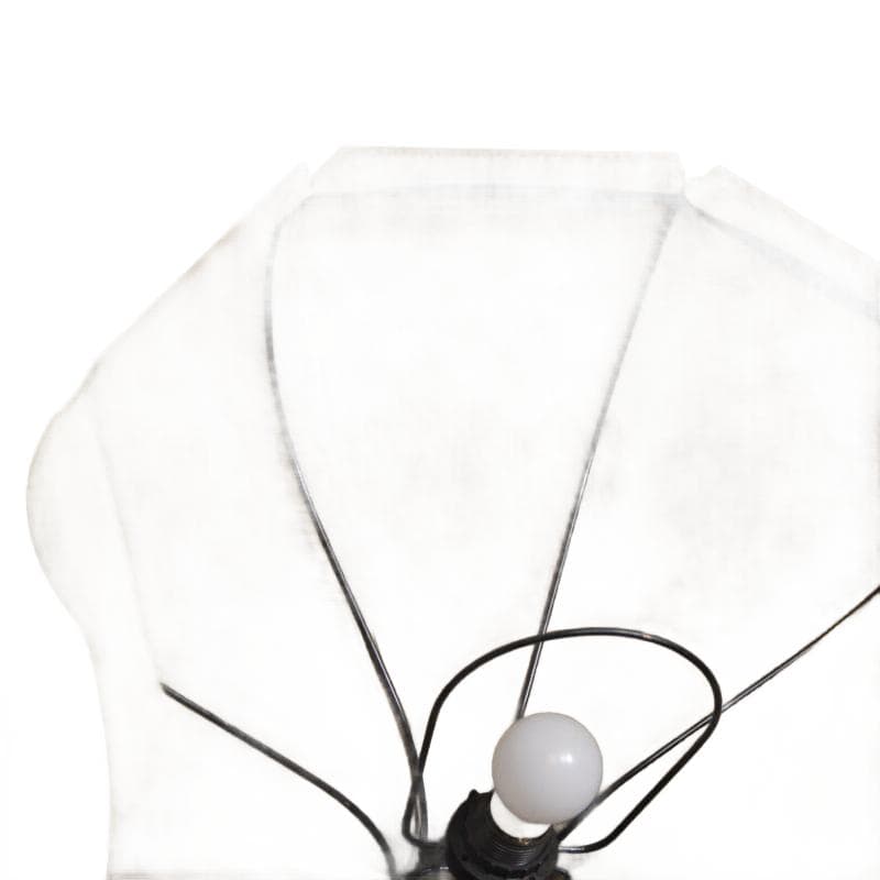 Ceiling lamp Space Age, beige fabric, black metal, Germany, 1980s. - 324040