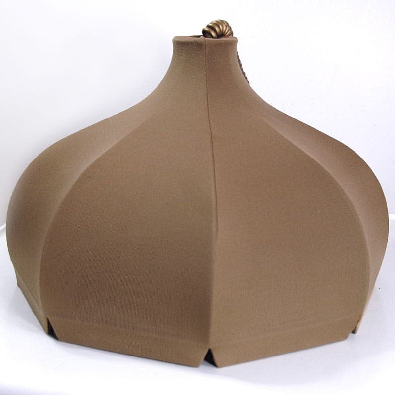 Ceiling lamp Space Age, beige fabric, black metal, Germany, 1980s. - 322579