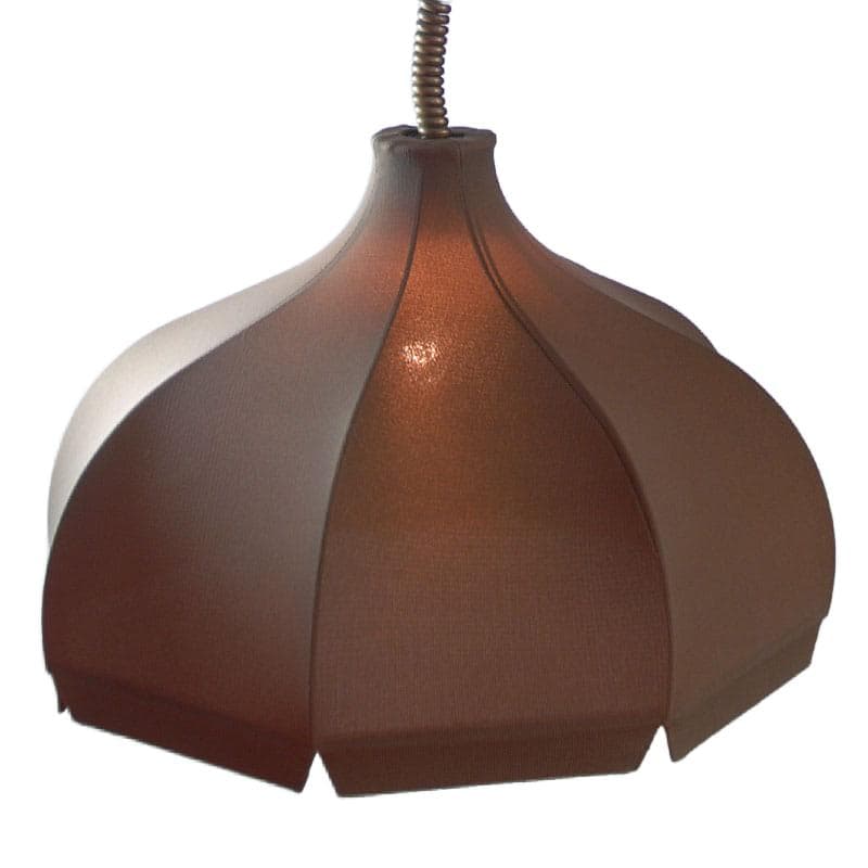 Ceiling lamp Space Age, beige fabric, black metal, Germany, 1980s. - 324038