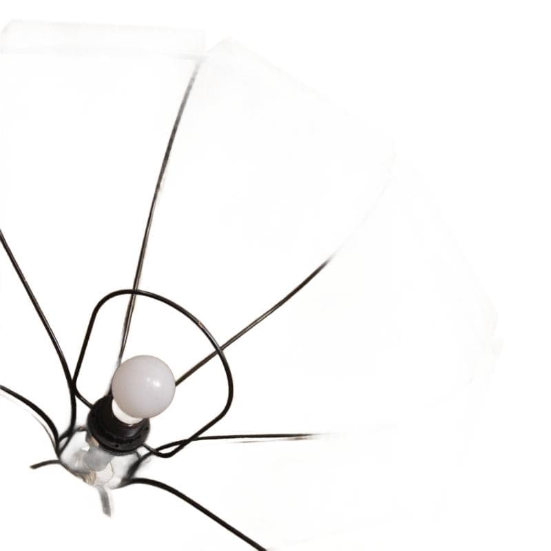 Ceiling lamp Space Age, beige fabric, black metal, Germany, 1980s. - 324037