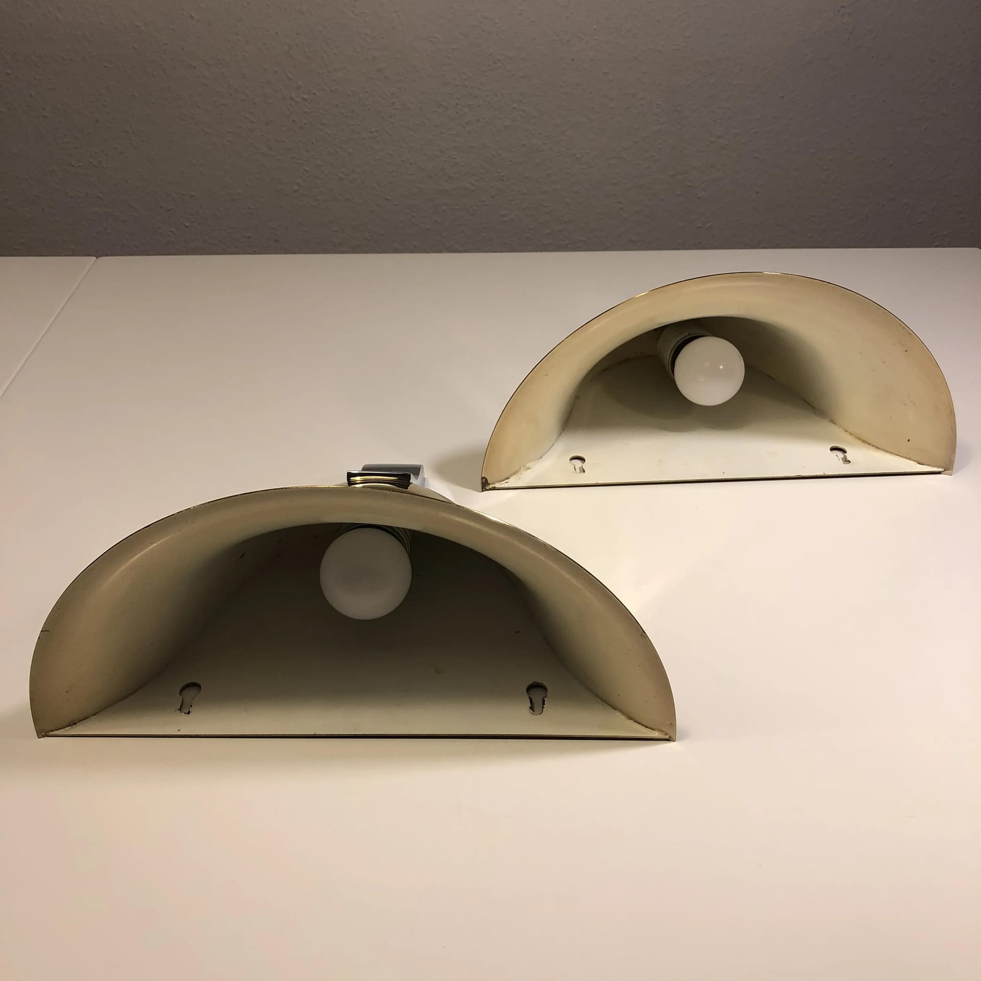 Para kinkietów, Art-Line, mosiądz złoty, Niemcy, lata 80. - 24148